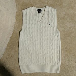 Polo Ralph Lauren Boys Medium White Sweater Vest